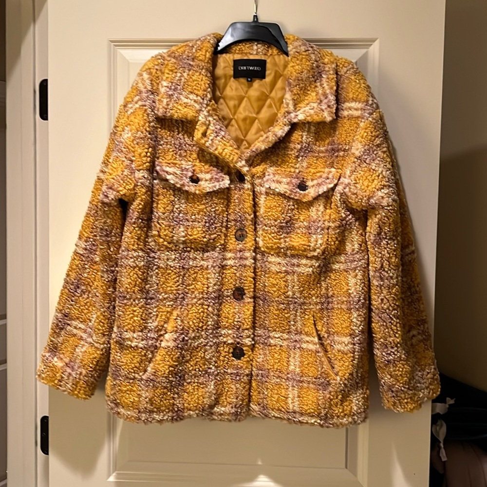 DRIFTWOOD Yellow Plaid Teddy Jacket